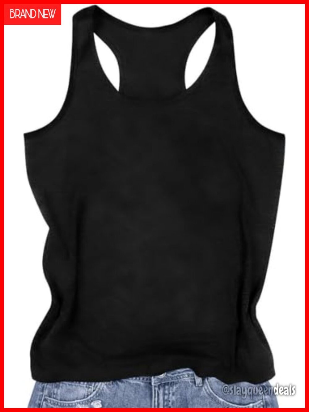 Womens Racerback Tank Top Sleeveless Round Neck Summer Casual Shirt